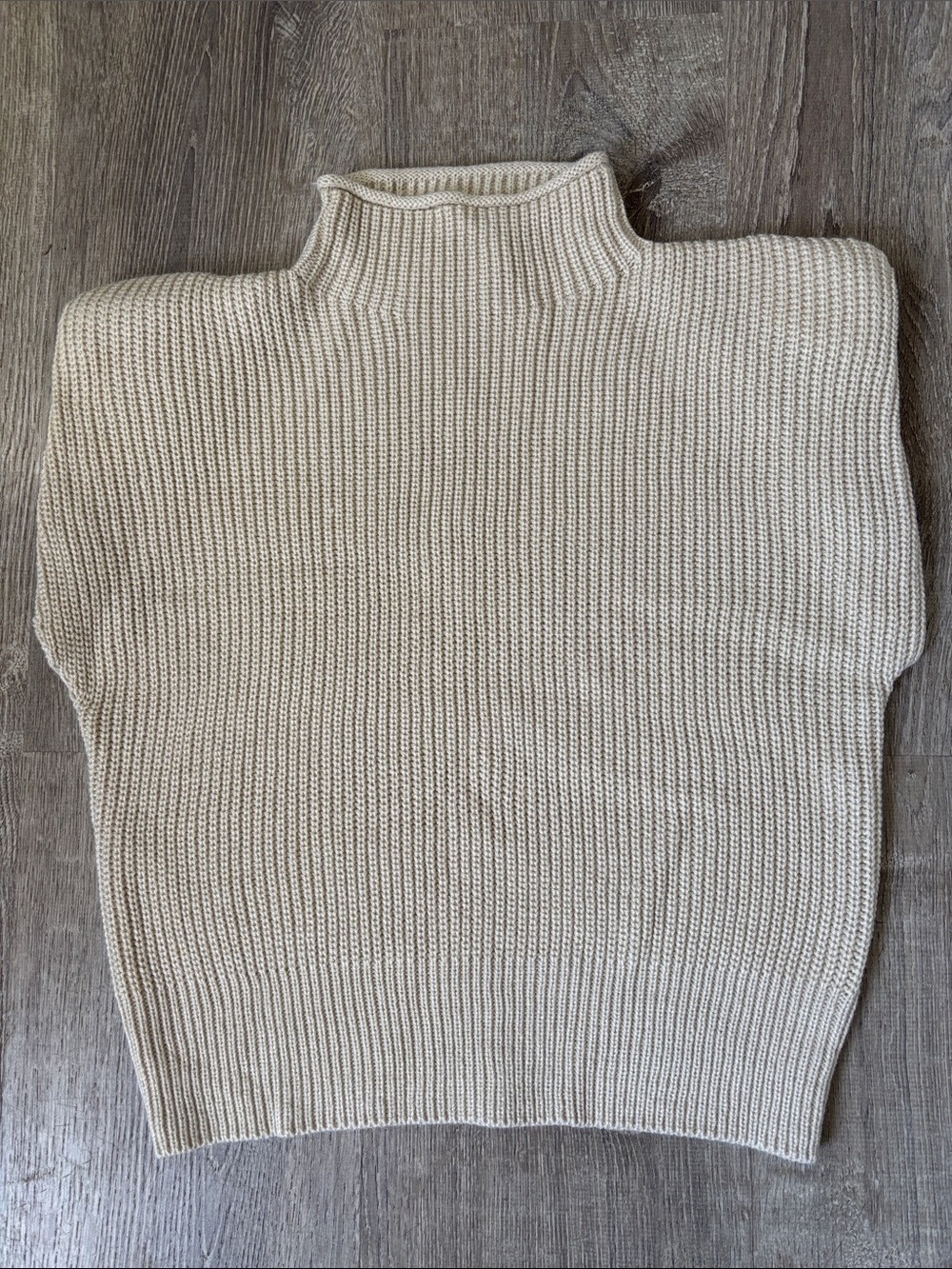 SOFIE THE LABEL sly shoulder padded sleeveless top sweater beige Size Small